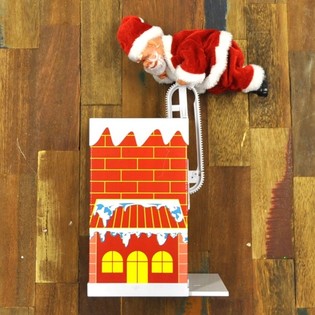 PAPÁ NOEL SUBE POR LA CHIMENEA (2 uds.)