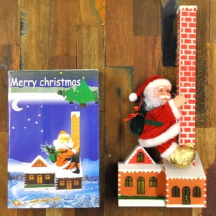 PAPÁ NOEL SUBE POR LA CHIMENEA (2 uds.)