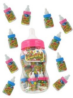 20 Mini Biberones con Caramelos en un Biberón Grande (Pack de 2x20 uds)