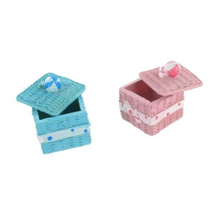 Cajita de Almacenamiento Decorativa - Rosa/Azul (2 uds.)