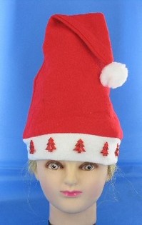 GORRO DE NAVIDAD LUMINOSO CON &Aacute;RBOL ROJO (12 uds.)