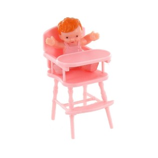 Bebé en Silla Alta Rosa Decoración de Pasteles (10 ud.)