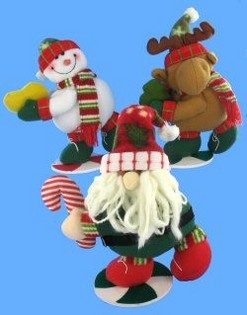 Figuras de Navidad de Lujo con Base de Soporte (4 uds.)