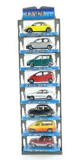 Pack de 8 Coches de Metal en Blíster Colgante