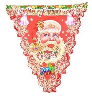 GUIRNALDA DE BANDERINES DE NAVIDAD (10 uds.)