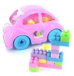 Coche de Juguete Grande para Niñas con Bloques de Construcción