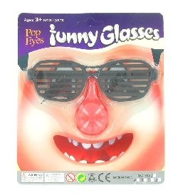 GAFAS CON NARIZ DE PAYASO (24 uds.)