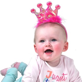 DIADEMA CON CORONA Y LUZ (12 uds.)