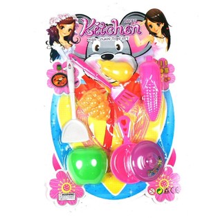 Set de juego de cocina para niños en blíster (6 piezas)