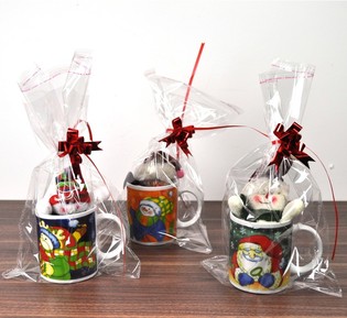 Taza de Navidad con Mu&ntilde;eco de Nieve de Peluche Set de Regalo