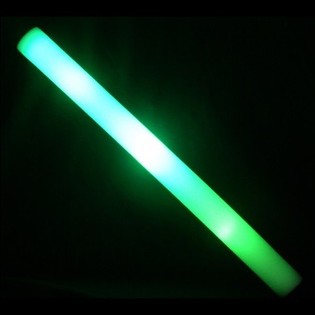 Bast&oacute;n Luminoso LED de Espuma - Verde - 45 cm (17 uds.)