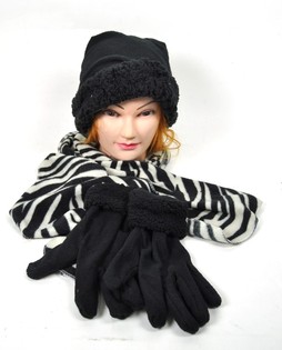 Conjunto de micropolar de 3 piezas negro/blanco