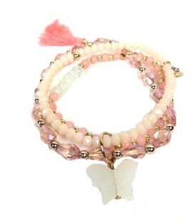 Pulsera Ibiza Rosa de 3 Capas (1 ud)