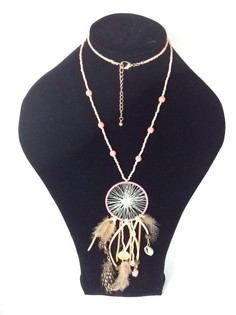 Collar Estilo Ibiza Atrapasueños Salmón (1 ud)