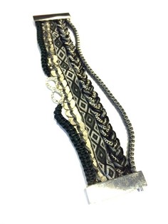 Pulsera Negro/Gris (1 ud)