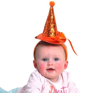 Diadema con Sombrero Naranja (12 uds.)