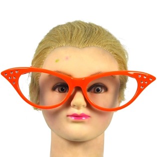 GAFAS DE FIESTA GRANDES NARANJAS (12 uds.)
