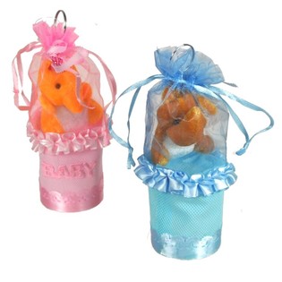 Caja de regalo de nacimiento con peluche (20 uds.)
