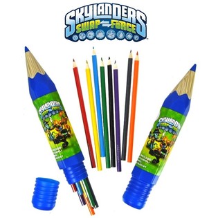 Lápices de Colores Skylanders - Set de 8 en Tubo Grande (6 uds.)
