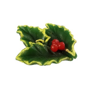 Vela de Navidad - Modelo Hoja de Acebo (5 uds.)