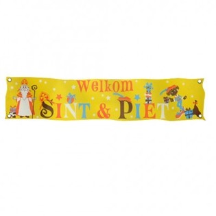 PANCARTA DE BIENVENIDA SINTERKLAAS & PIET XXL 300 X 60 CM (7 uds.)