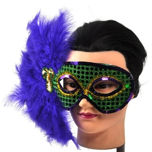 Antifaz de Fiesta con Plumas - Modelo 1 (10 uds.)
