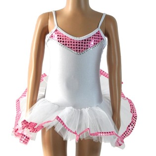 TUT&Uacute; BLANCO/ROSA PARA NI&Ntilde;OS - TALLA 8