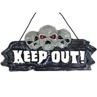 CARTEL DECORATIVO DE HALLOWEEN CON LUZ Y SONIDO (2 uds.)