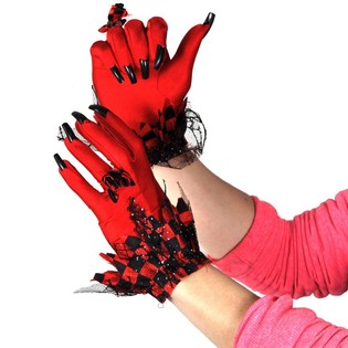 Guantes de Diablesa con U&ntilde;as Largas para Mujer (6 ud.)