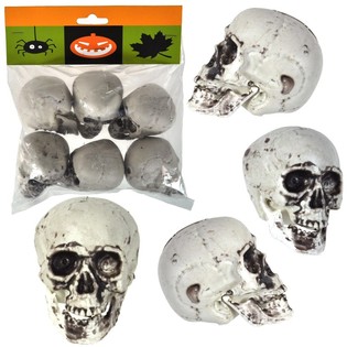 Calaveras Decorativas en Bolsa Set de 6 (6 bolsas)