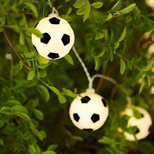 Guirnalda de Luces Fútbol BLANCO/NEGRO 10 Lámparas (9 uds.)