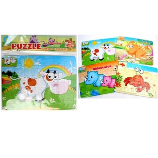 PUZZLES DE ANIMALES MIX, 26x19 cm. (24 uds.)