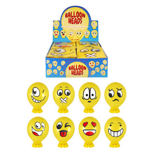 Cabezas de Globo Smileys con Soporte – Expositor de 240 uds.