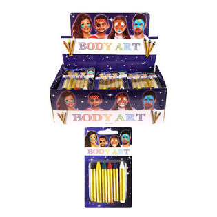 SET DE MAQUILLAJE INFANTIL, 6 COLORES EN EXPOSITOR (24 uds.)