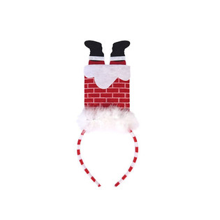 Diadema de Navidad – Papá Noel en la Chimenea (24 uds.)