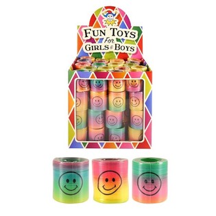 DIVERTIDO MUELLE ARCO&Iacute;RIS &Oslash; 4,2 CM EN EXPOSITOR (80 uds.)