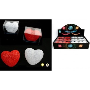 CORAZÓN LED DE PIE, CAMBIA DE COLOR EN DISPLAY (12 uds.)