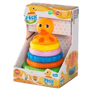SET DE AROS APILABLES TENTETIESO CON SONIDO, MODELO PATO, Para niños a partir de 0 meses (6 uds.)