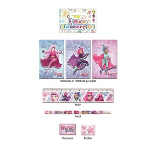 SET DE ESCRITURA SUPER GIRLS DE 5 PIEZAS (24 uds.)