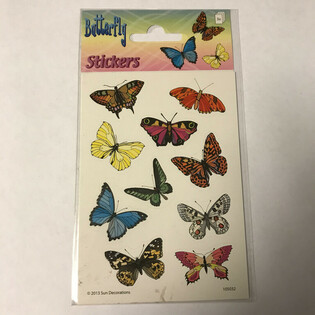HOJA DE PEGATINAS: MARIPOSAS, Dim. 16 x 9 cm (10 uds.)