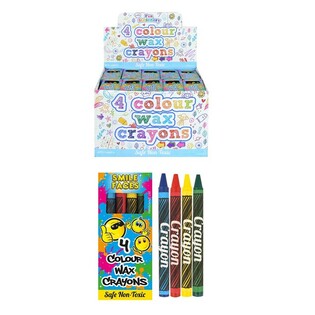 SMILEY Juego de 4 Ceras de Colores en Expositor (120 uds.)