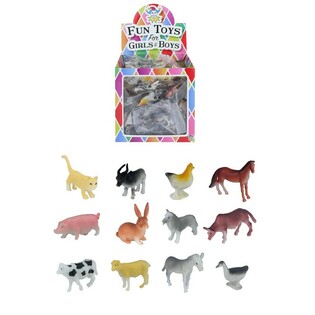 Juguetes de T&oacute;mbola Animales de Granja en Expositor (84 uds.)