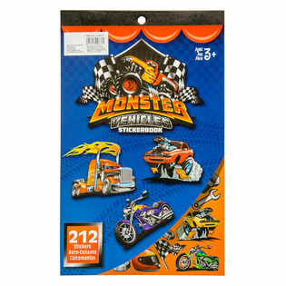 Libro de pegatinas Monster Truck 212 piezas (12 uds.)