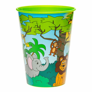 Vaso de pl&aacute;stico / Copa de helado Animales de la Selva - 260 ml (12 uds)