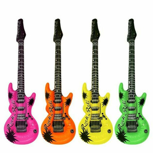 GUITARRA INFLABLE - MEZCLA DE COLORES (12 uds.)