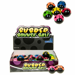 Pelota Saltarina Mariquita &Oslash; 3,6 cm en Expositor (30 uds.)