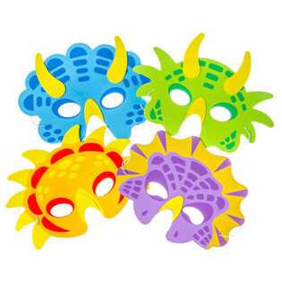 MIX DE MÁSCARAS DE ESPUMA DINOSAURIOS (60 uds.)