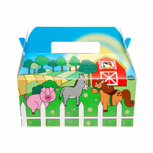 CAJA DE MENÚ GRANJA - 22.5 x 12 x 9.5 Cm. (24 uds.)