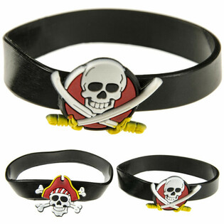 PULSERAS DE SILICONA DE PIRATAS MIX (48 uds.)