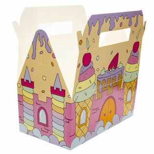 Caja de Menú Infantil Castillo de Hielo - 22,5 x 12 x 9,5 cm (24 uds.)